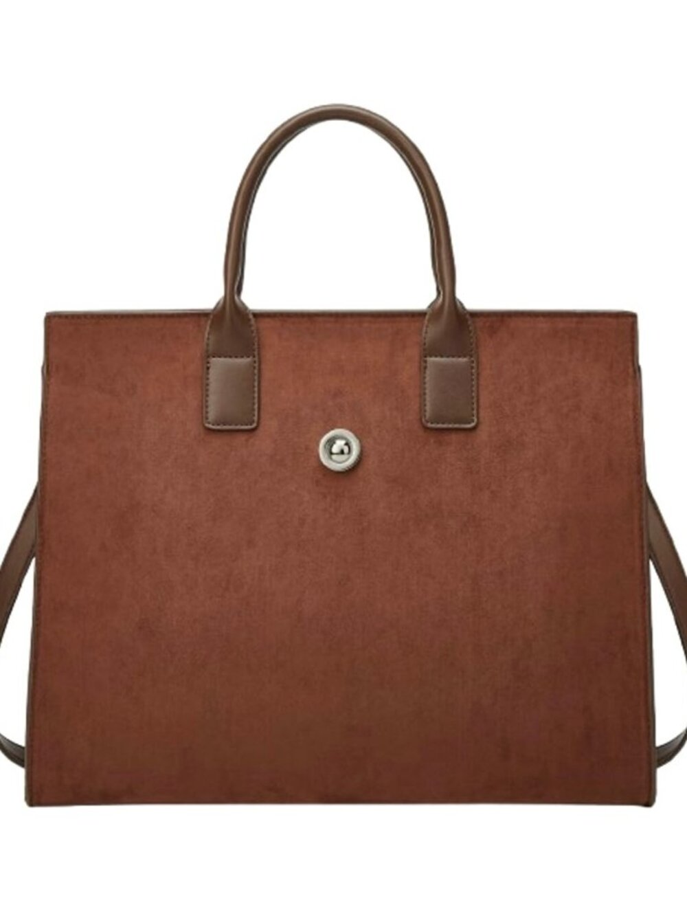 Suede Tote Handbag Winter Fall Shoulder Bag Purse for Women Men Adjustable Strap